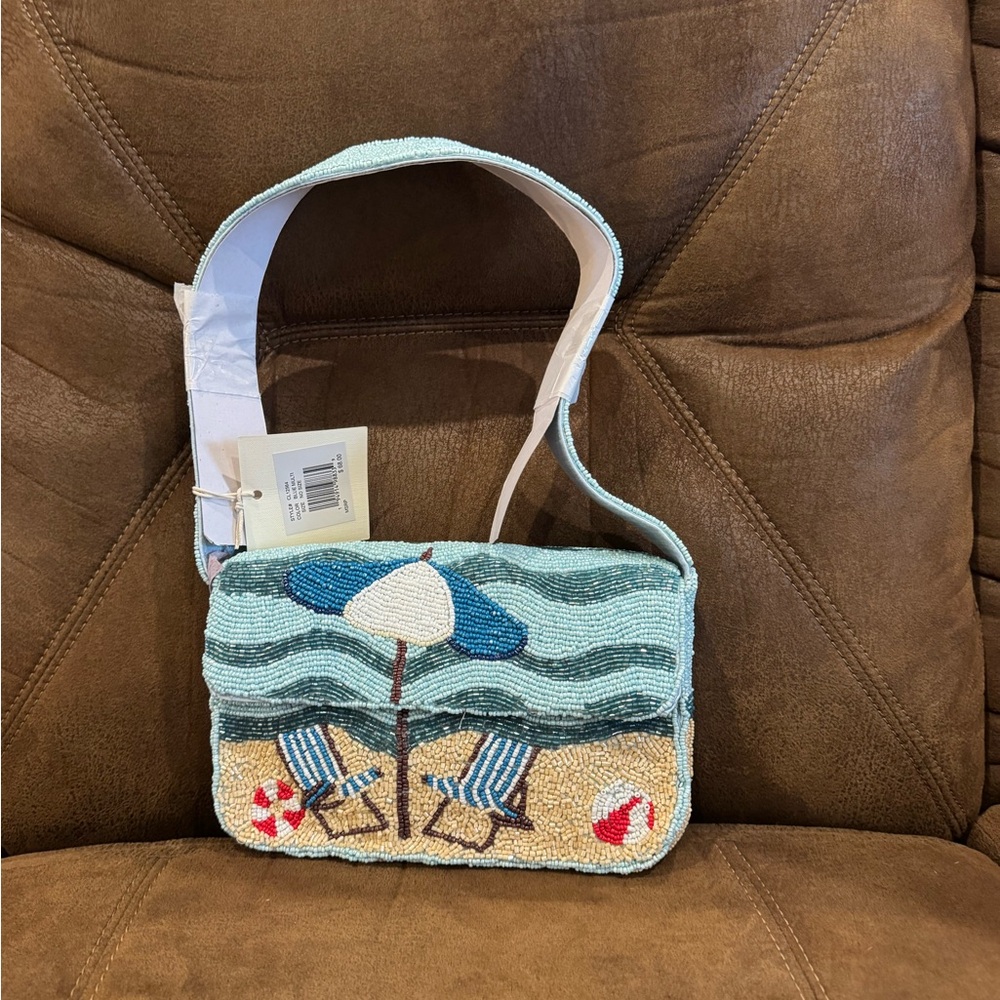 VIRAL TJ MAXX Beach Scene Beaded Bag